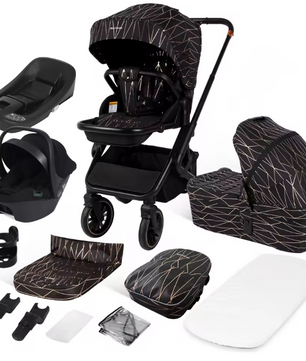 4-in-1 Opvouwbare Kinderwagen met Converteerbaar Baby-autostoeltje (tot 26 kg)