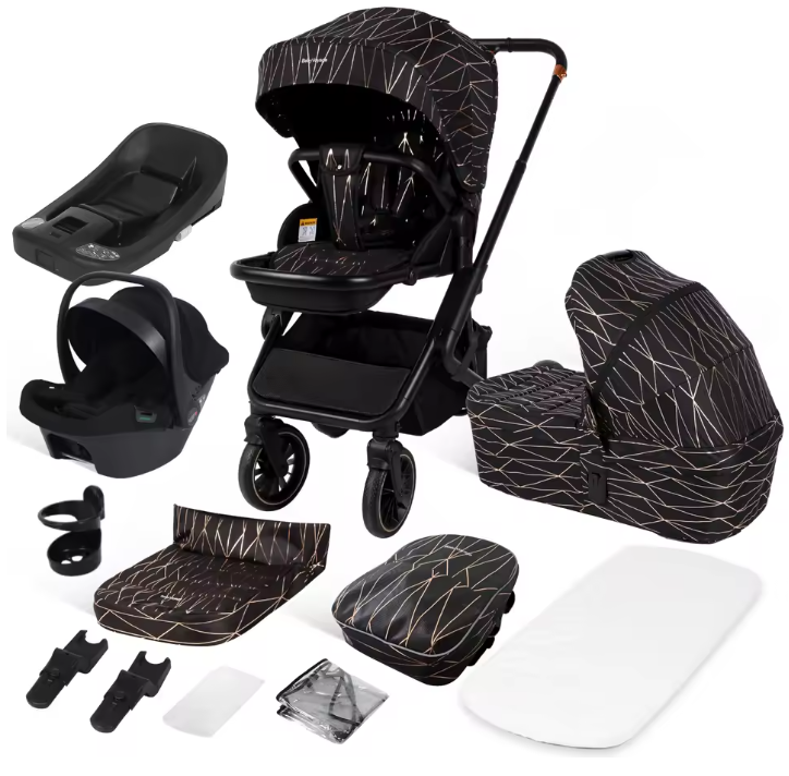 4-in-1 Opvouwbare Kinderwagen met Converteerbaar Baby-autostoeltje (tot 26 kg)