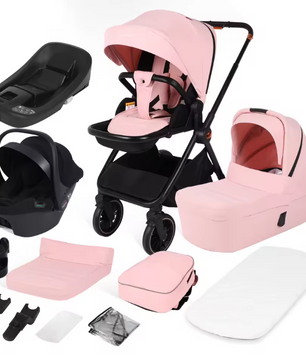 4-in-1 Opvouwbare Kinderwagen met Converteerbaar Baby-autostoeltje (tot 26 kg)