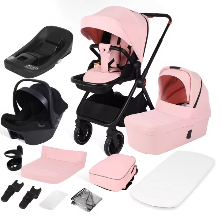 4-in-1 Opvouwbare Kinderwagen met Converteerbaar Baby-autostoeltje (tot 26 kg)
