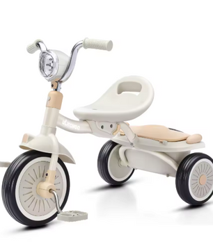Opvouwbare Peuter Driewieler met Pedalen en Opbergmand – Voor Kinderen van 1–4 Jaar