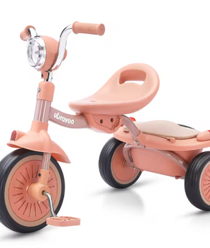 Opvouwbare Peuter Driewieler met Pedalen en Opbergmand – Voor Kinderen van 1–4 Jaar
