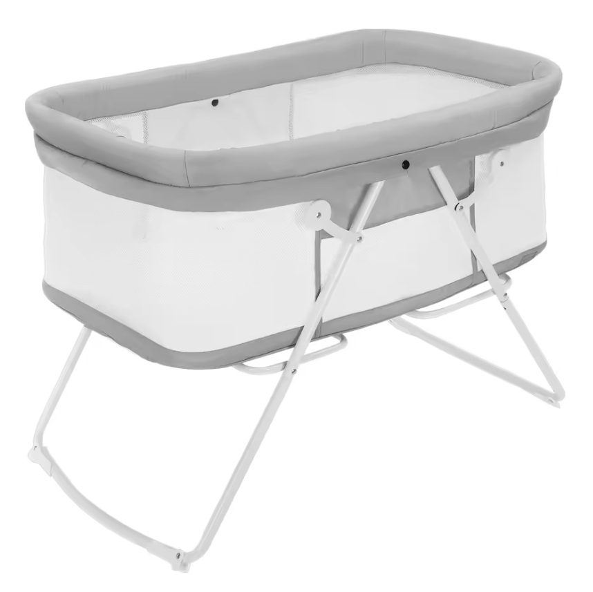 2-in-1 Reiswieg en Babywieg met Schommelfunctie – Opvouwbaar met Matras