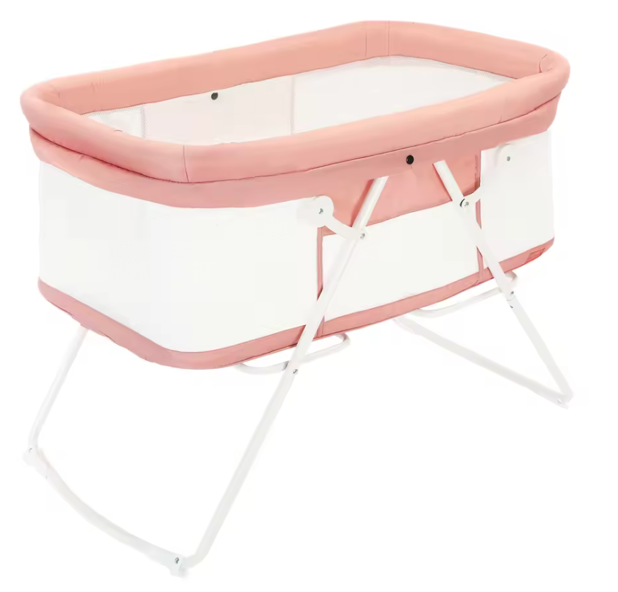 2-in-1 Reiswieg en Babywieg met Schommelfunctie – Opvouwbaar met Matras