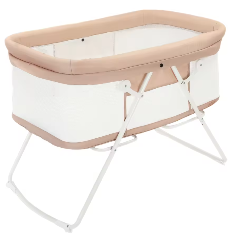 2-in-1 Reiswieg en Babywieg met Schommelfunctie – Opvouwbaar met Matras