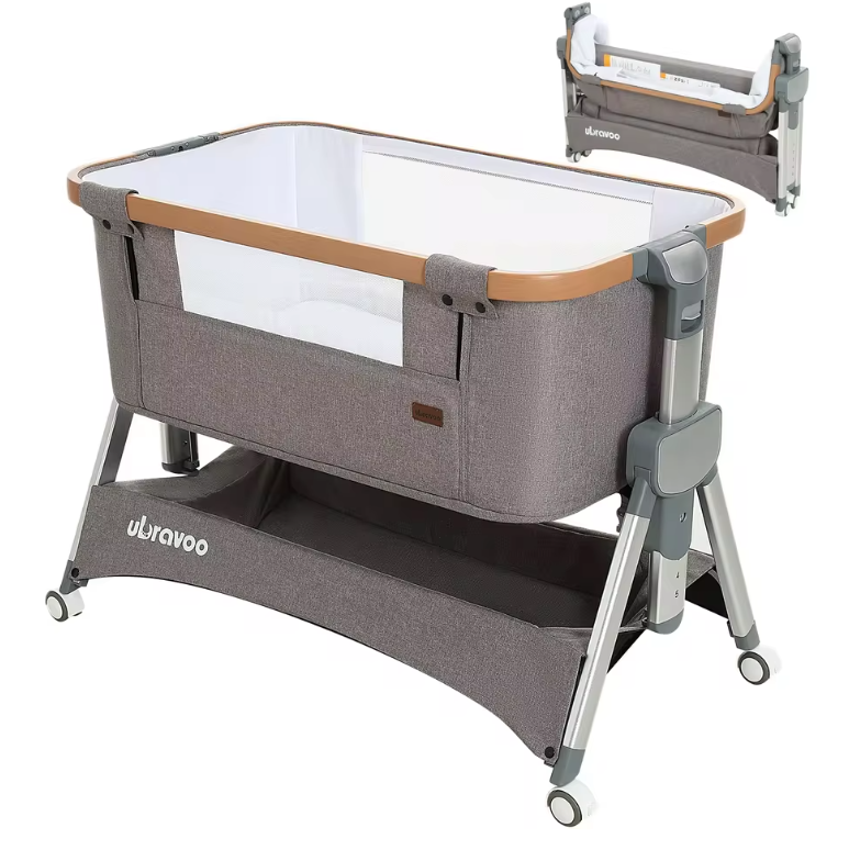 2-in-1 Aanschuifwieg en Babybedje – Opvouwbaar, In Hoogte Verstelbaar (0–5 maanden)