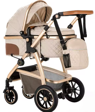 3-in-1 Kinderwagen Reissysteem – Verstelbaar Handvat en Aluminium Frame
