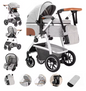 3-in-1 Kinderwagen Reissysteem – Verstelbaar Handvat en Aluminium Frame
