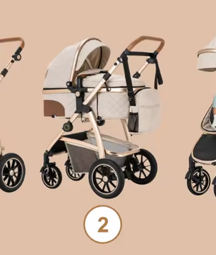 3-in-1 Kinderwagen Reissysteem – Verstelbaar Handvat en Aluminium Frame