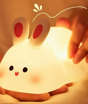 Zachte Siliconen Nachtlamp met Touchbediening – Oplaadbaar via USB, 3-Standen Dimbaar en Warm LED Nachtlicht