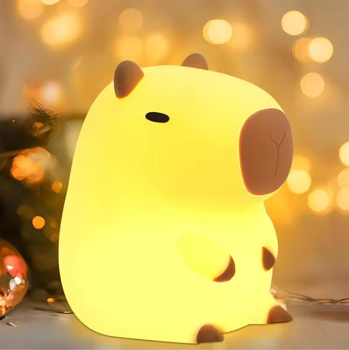 Zachte Siliconen Nachtlamp met Touchbediening – Oplaadbaar via USB, 3-Standen Dimbaar en Warm LED Nachtlicht