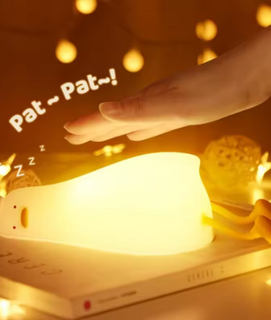 Zachte Siliconen Nachtlamp met Touchbediening – Oplaadbaar via USB, 3-Standen Dimbaar en Warm LED Nachtlicht