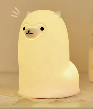 Siliconen Alpaca Nachtlamp met Touchsensor – RGB LED, USB Oplaadbaar