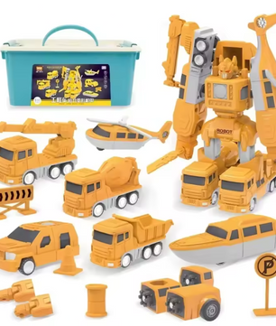 Magnetische Robot Constructieset – Transformeerbare Bouwvoertuigen voor Kinderen