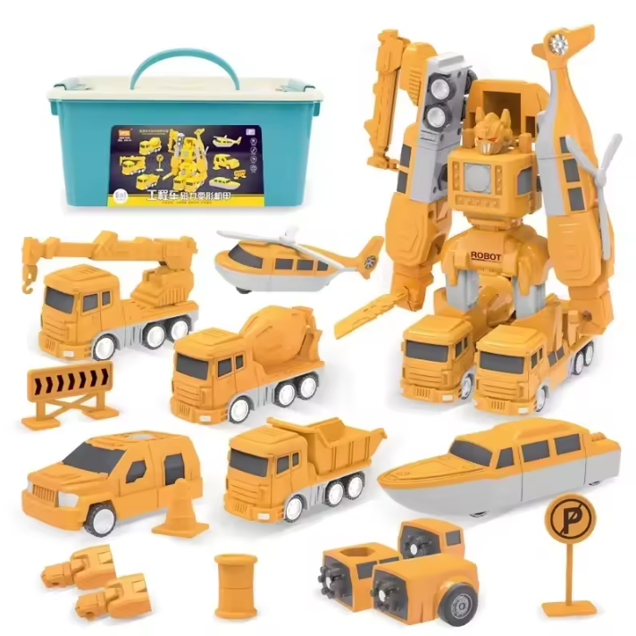 Magnetische Robot Constructieset – Transformeerbare Bouwvoertuigen voor Kinderen