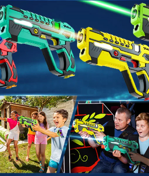Oplaadbare Laser Tag Set met 4 Blasters – Infrarood Battle Game voor Binnen en Buiten