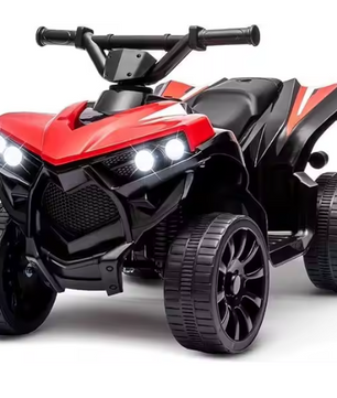 Elektrische Kinder Quad 6V – Accu Voertuig met LED, Muziek en Veilig Rijtempo