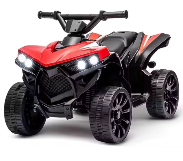 Elektrische Kinder Quad 6V – Accu Voertuig met LED, Muziek en Veilig Rijtempo