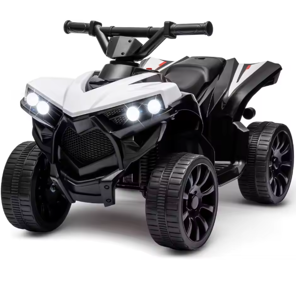 Elektrische Kinder Quad 6V – Accu Voertuig met LED, Muziek en Veilig Rijtempo