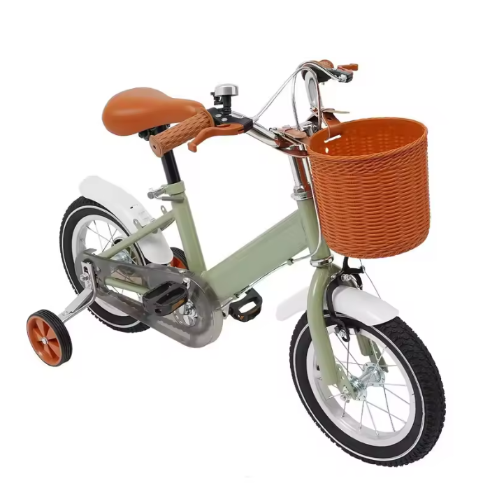Kinderfiets 12 Inch met Zijwieltjes en Mand – Verstelbaar en Veilig voor 2–4 Jaar