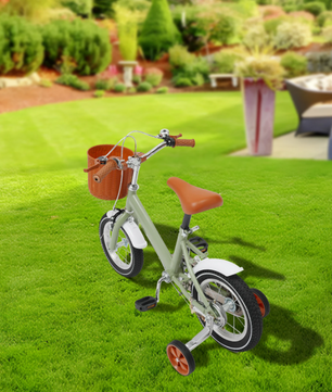 Kinderfiets 12 Inch met Zijwieltjes en Mand – Verstelbaar en Veilig voor 2–4 Jaar