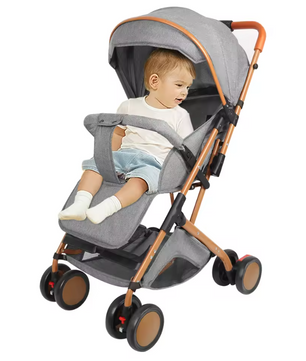 Opvouwbare Kinderwagen Trolley met Klamboe – Draagbaar, Met Opbergmand, 4 Wielen, Tot 20 kg