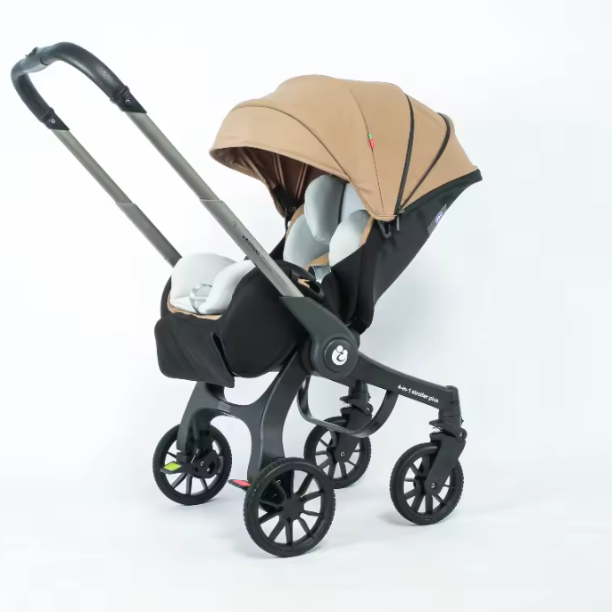 4-in-1 Baby Kinderwagen Reissysteem – Opvouwbaar, Multifunctioneel en Met Autostoel
