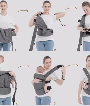 Baby Draagdoek Draagzak van Katoen – Ergonomische Drager voor Pasgeborenen