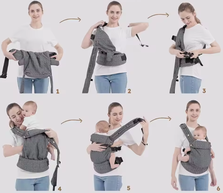Baby Draagdoek Draagzak van Katoen – Ergonomische Drager voor Pasgeborenen
