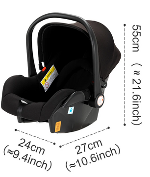 3-in-1 Baby Kinderwagen met Hoge Zit – Opvouwbare Reiswieg en Autostoeloptie