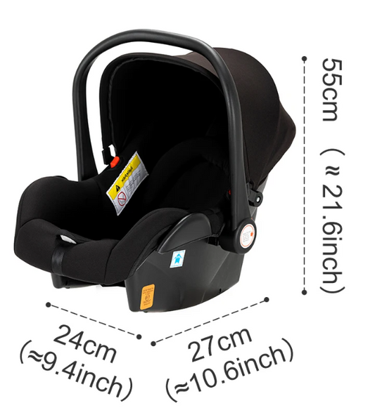 3-in-1 Baby Kinderwagen met Hoge Zit – Opvouwbare Reiswieg en Autostoeloptie
