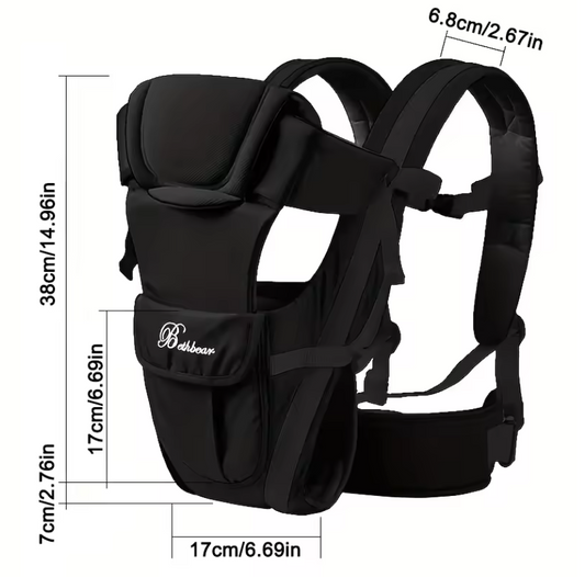4-in-1 Ergonomische Baby Draagzak – Verstelbare Sling voor Pasgeborene tot Peuter