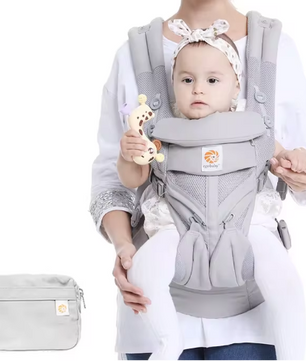 Ergonomische Baby Draagzak 360° – Ademend Katoen, Voor- en Achterdragen
