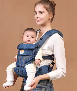 Ergonomische Baby Draagzak 360° – Ademend Katoen, Voor- en Achterdragen