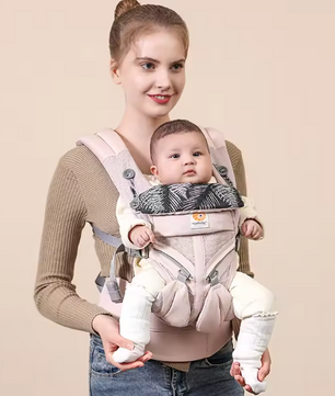 Ergonomische Baby Draagzak 360° – Ademend Katoen, Voor- en Achterdragen