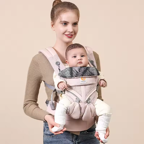 Ergonomische Baby Draagzak 360° – Ademend Katoen, Voor- en Achterdragen
