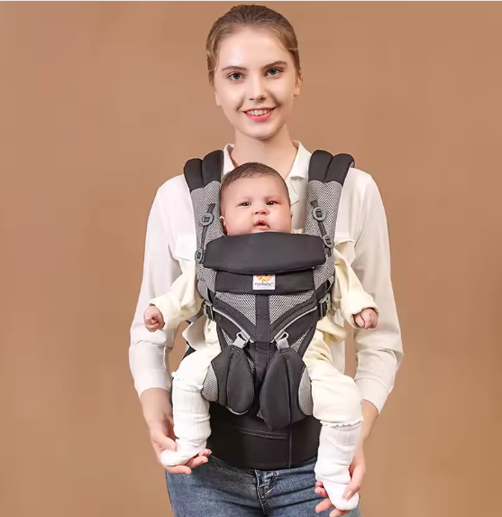 Ergonomische Baby Draagzak 360° – Ademend Katoen, Voor- en Achterdragen