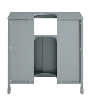 Wastafel Onderkast met Schuifdeuren – Compact Badkamermeubel met Open Vak