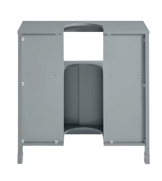 Wastafel Onderkast met Schuifdeuren – Compact Badkamermeubel met Open Vak