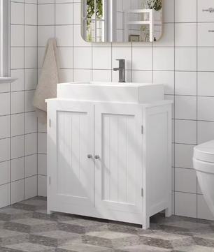 Badkamer Onderkast voor Wastafel – Staand Opbergmeubel met 2 Deuren