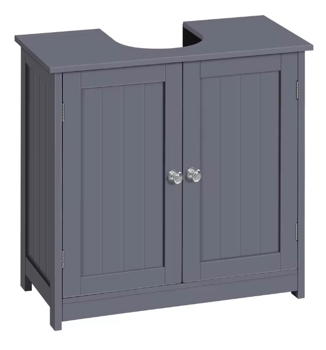 Badkamer Onderkast voor Wastafel – Staand Opbergmeubel met 2 Deuren