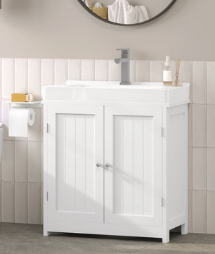 Badkamer Onderkast voor Wastafel – Staand Opbergmeubel met 2 Deuren