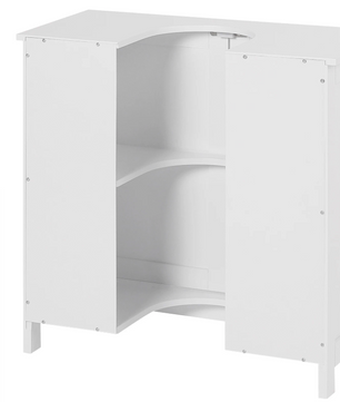 Badkamer Onderkast voor Wastafel – Staand Opbergmeubel met 2 Deuren