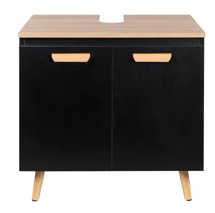 Badkamer Onderkast op Poten – Staand Wastafelmeubel met Opbergruimte