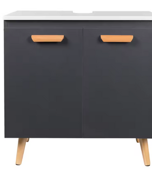 Badkamer Onderkast op Poten – Staand Wastafelmeubel met Opbergruimte