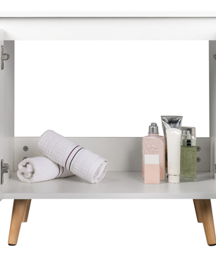 Badkamer Onderkast op Poten – Staand Wastafelmeubel met Opbergruimte