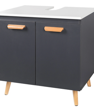 Badkamer Onderkast op Poten – Staand Wastafelmeubel met Opbergruimte