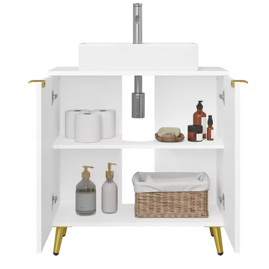 Badkamer Onderkast voor Wastafel – Modern Opbergmeubel met Verstelbare Plank