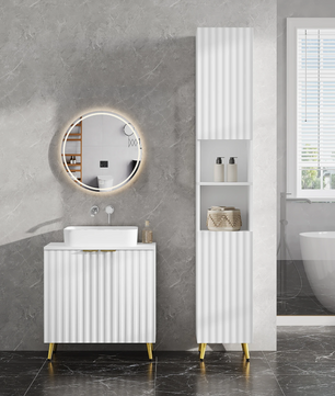 Badkamer Onderkast voor Wastafel – Modern Opbergmeubel met Verstelbare Plank