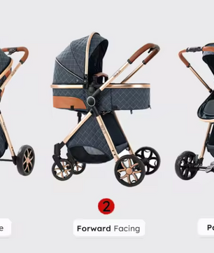 3-in-1 Reissysteem Kinderwagen met ISOFIX-basis – Inclusief Autostoeltje en Draagmand, Compact en Veilig